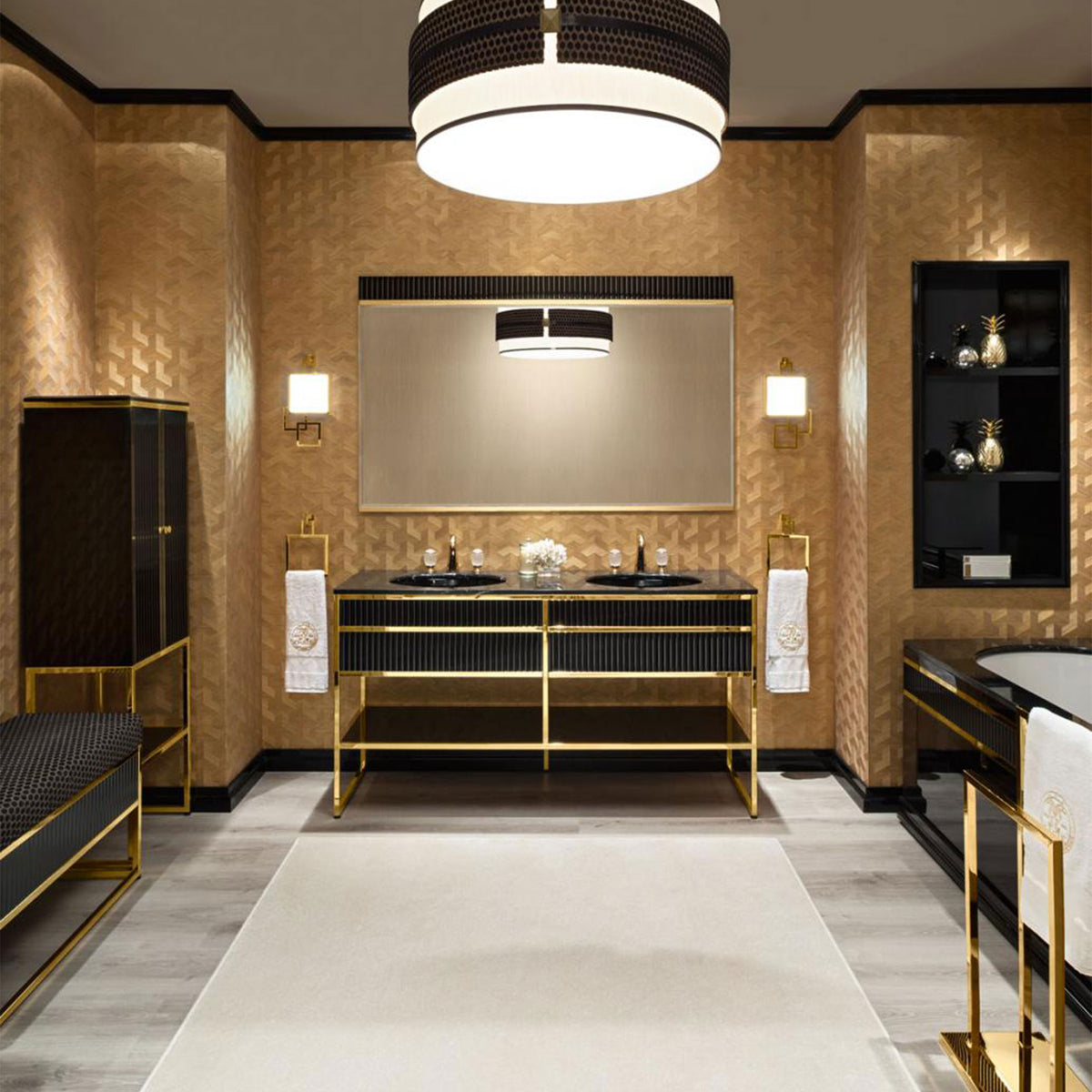 Oasis Bath Vanity Academy Gold and Black Canaroma Bath & Tile