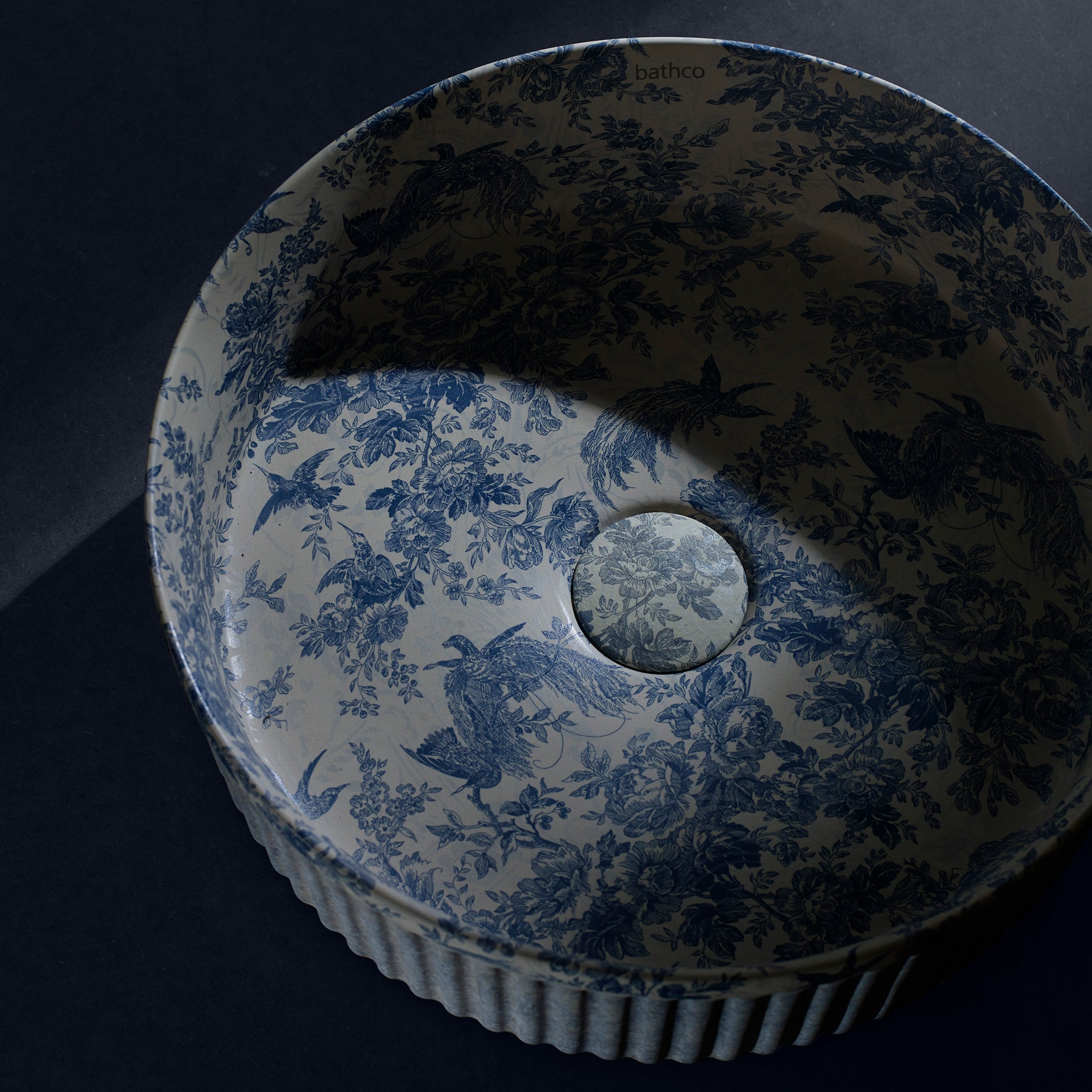 Wadi Toile de Jouy Azul Bathroom Sink – Canaroma Bath & Tile