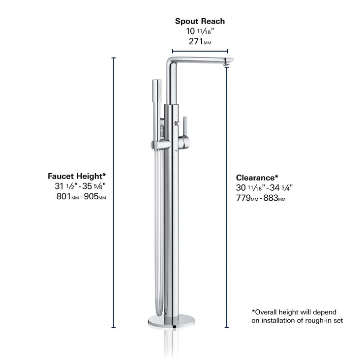 Grohe Lineare Tub Filler with Hand Shower