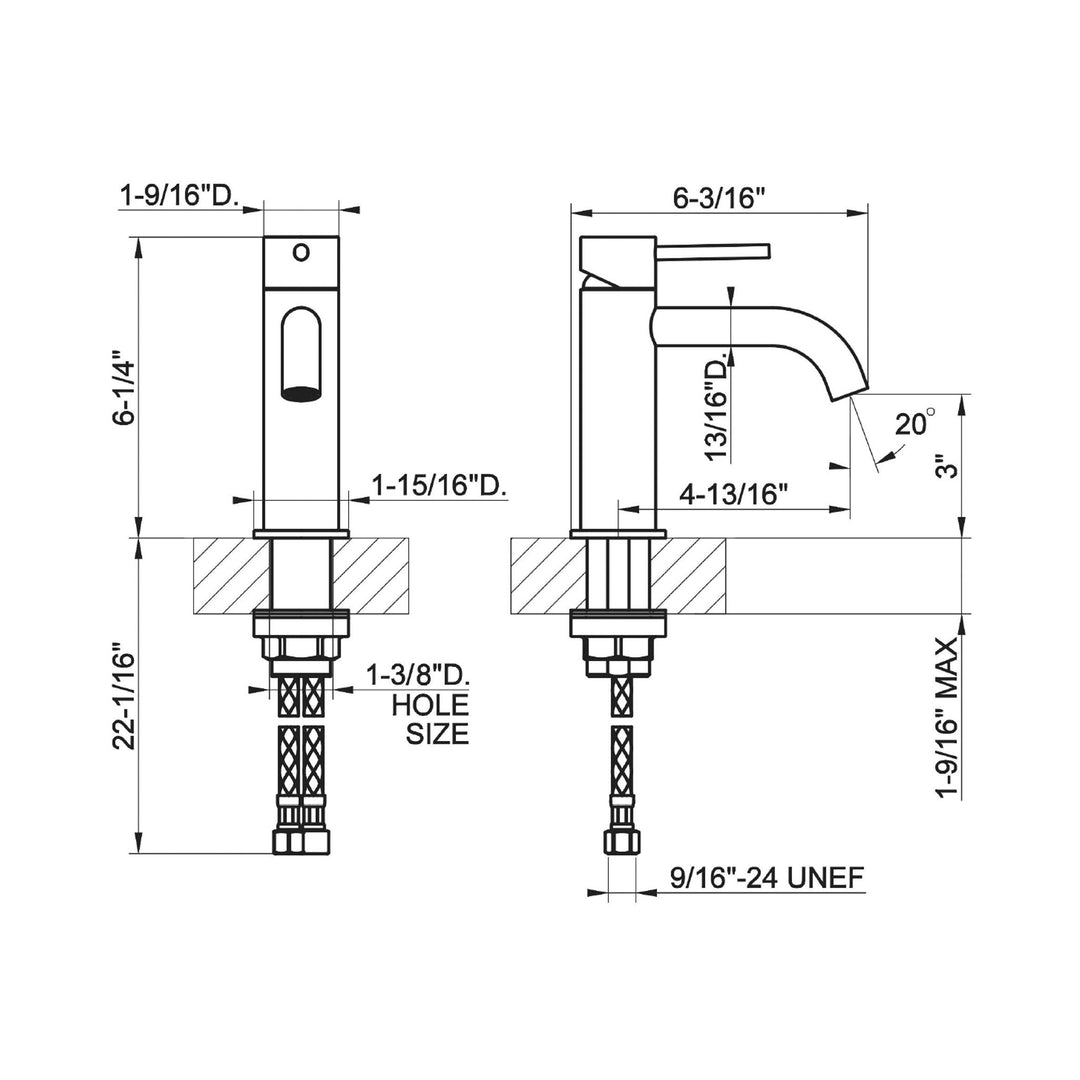 Gessi316 Trame Single Hole Bathroom Faucet