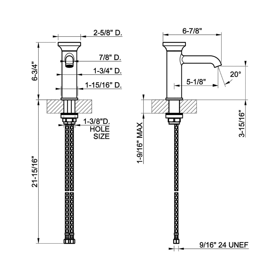 Gessi Origini Single Hole Bathroom Faucet