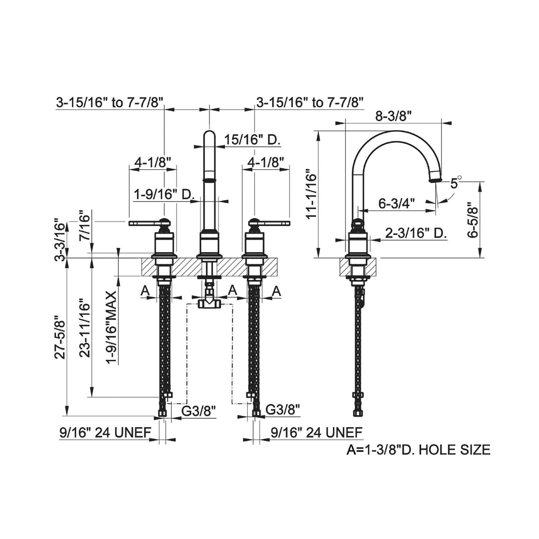 Gessi Venti20 Lever Handle Bathroom Faucet