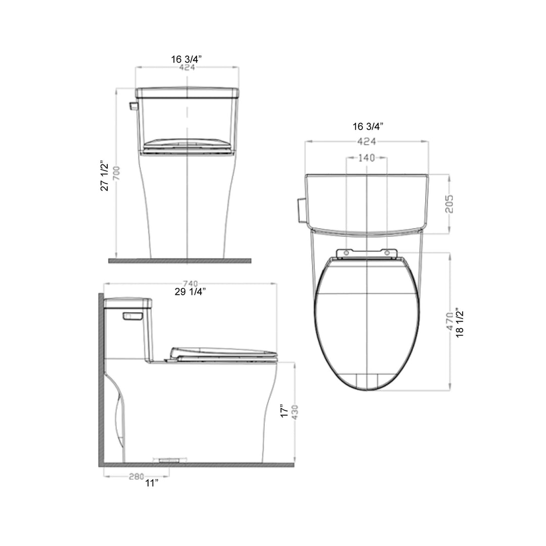 Studiolux SLT600 One-Piece Toilet