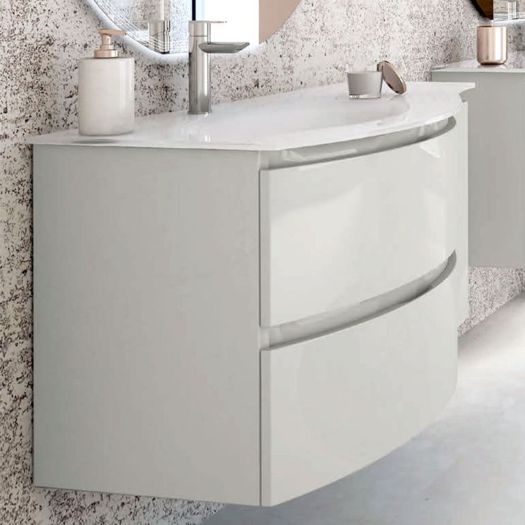 Baden Haus Bath Vanity Vague Single Sink White