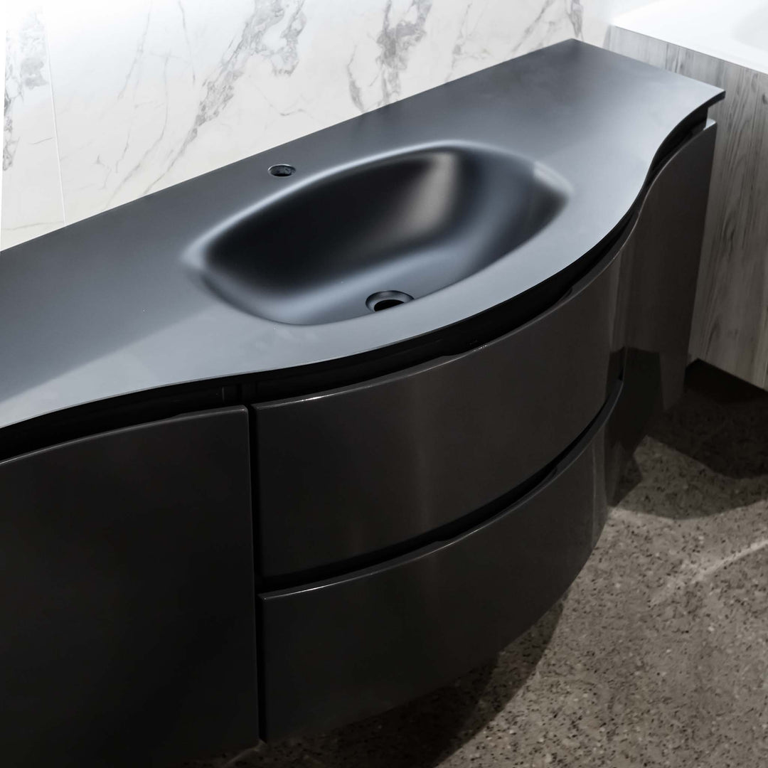 Bath Vanity Vague Single Sink Black