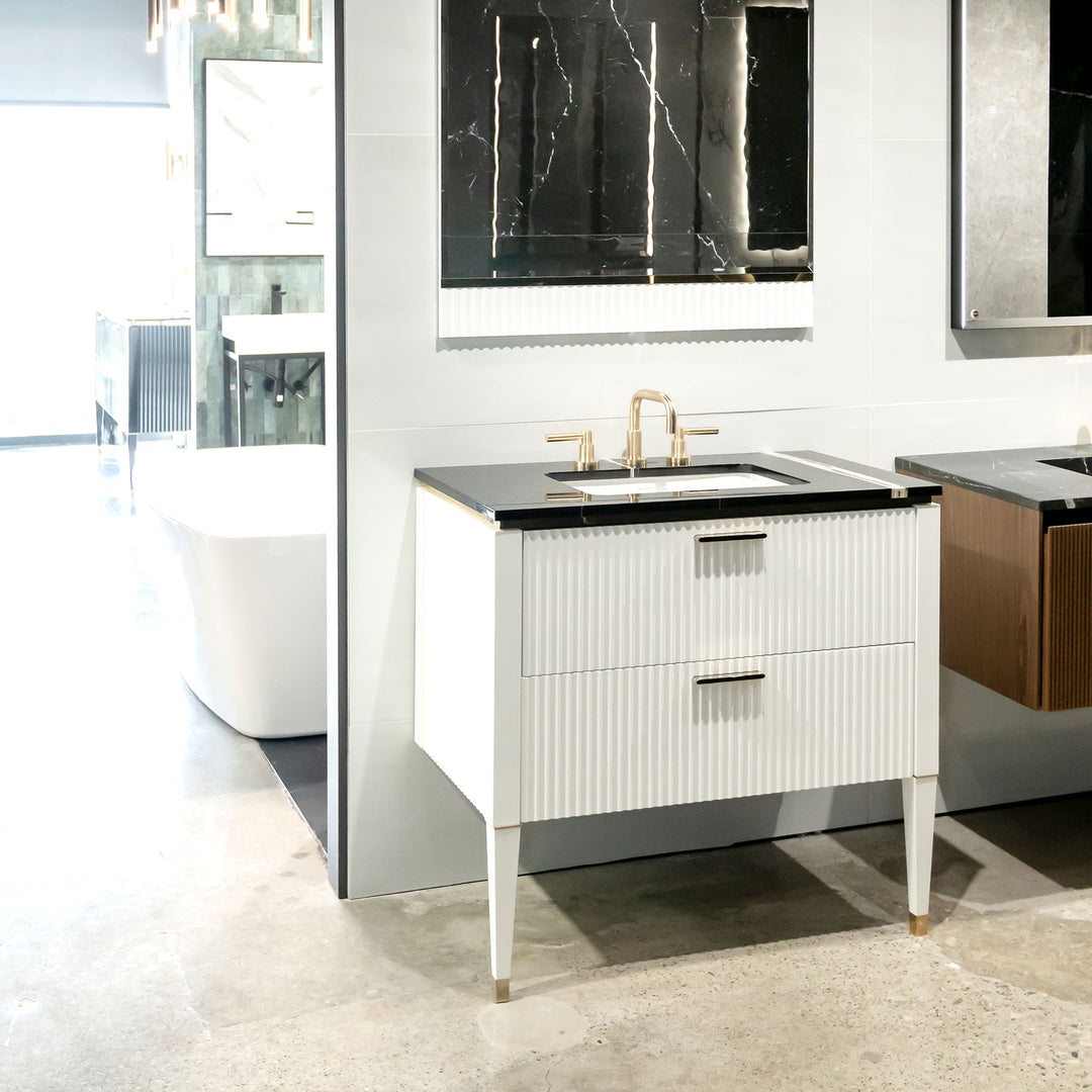 Bath Vanity LAMÈ Single Sink White