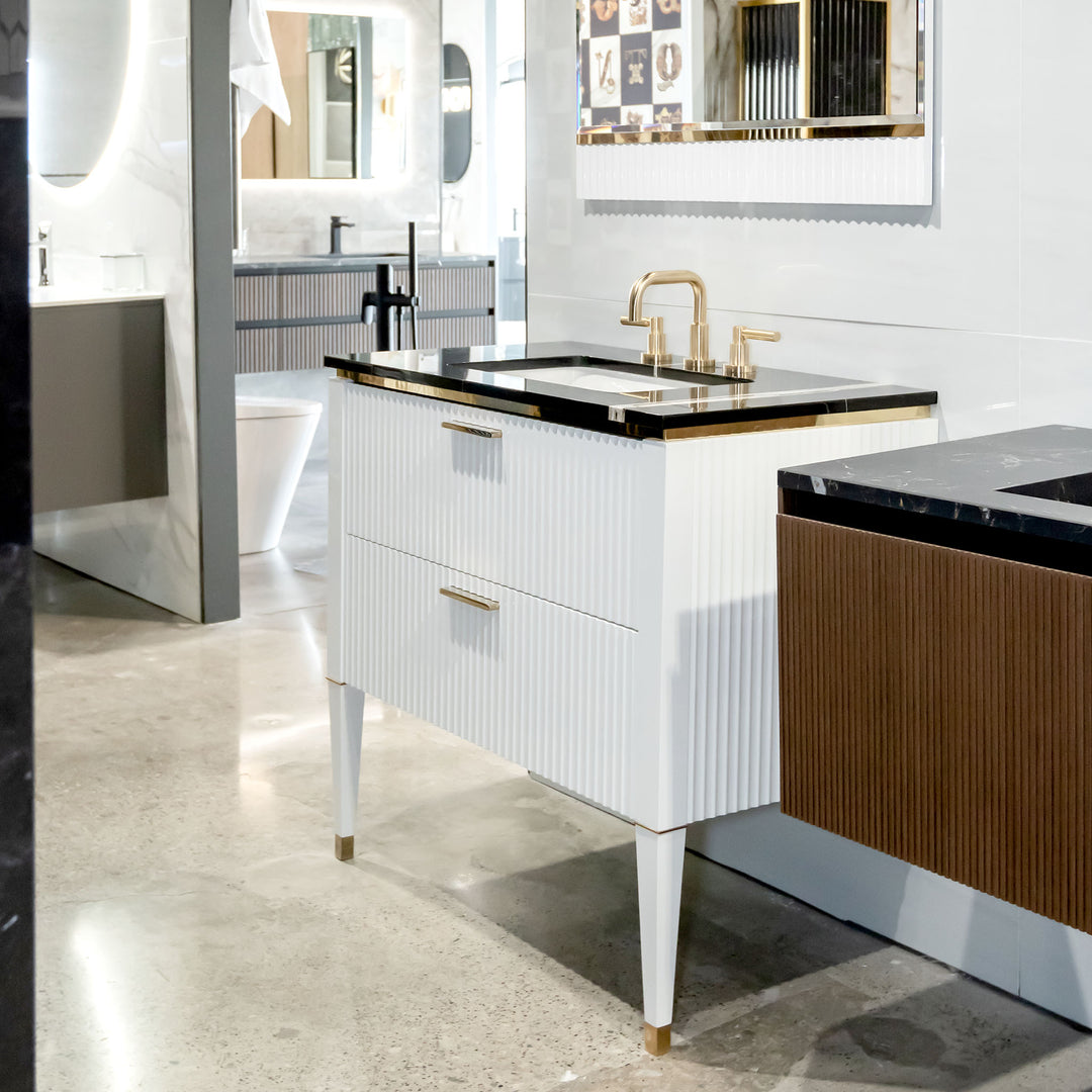 Bath Vanity LAMÈ Single Sink White
