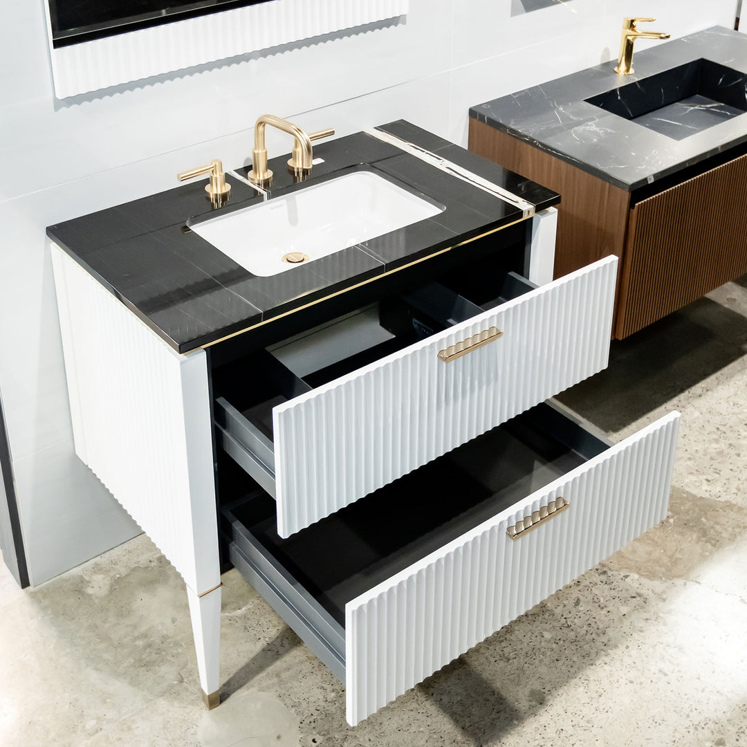 Bath Vanity LAMÈ Single Sink White