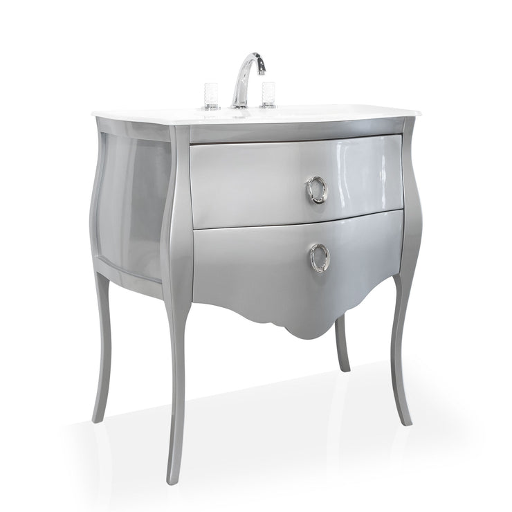 Macral Bath Vanity Paris Collection - Silver Gloss