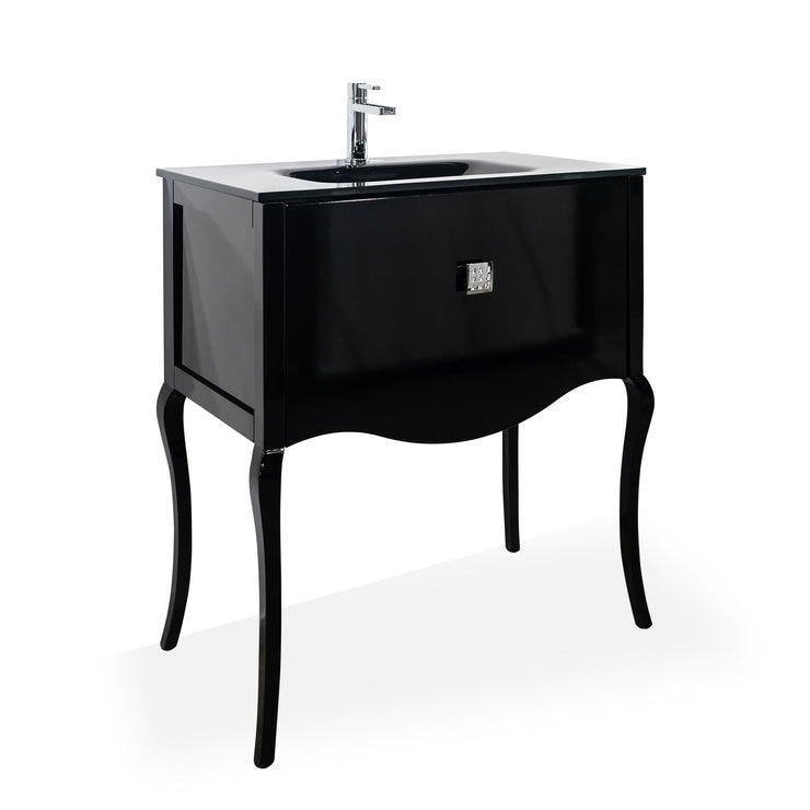 Macral Bath Vanity Viena Collection - Black Gloss