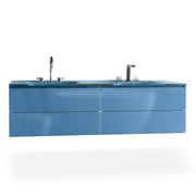 Q'in Bath Vanity Zero Double Sink Navy