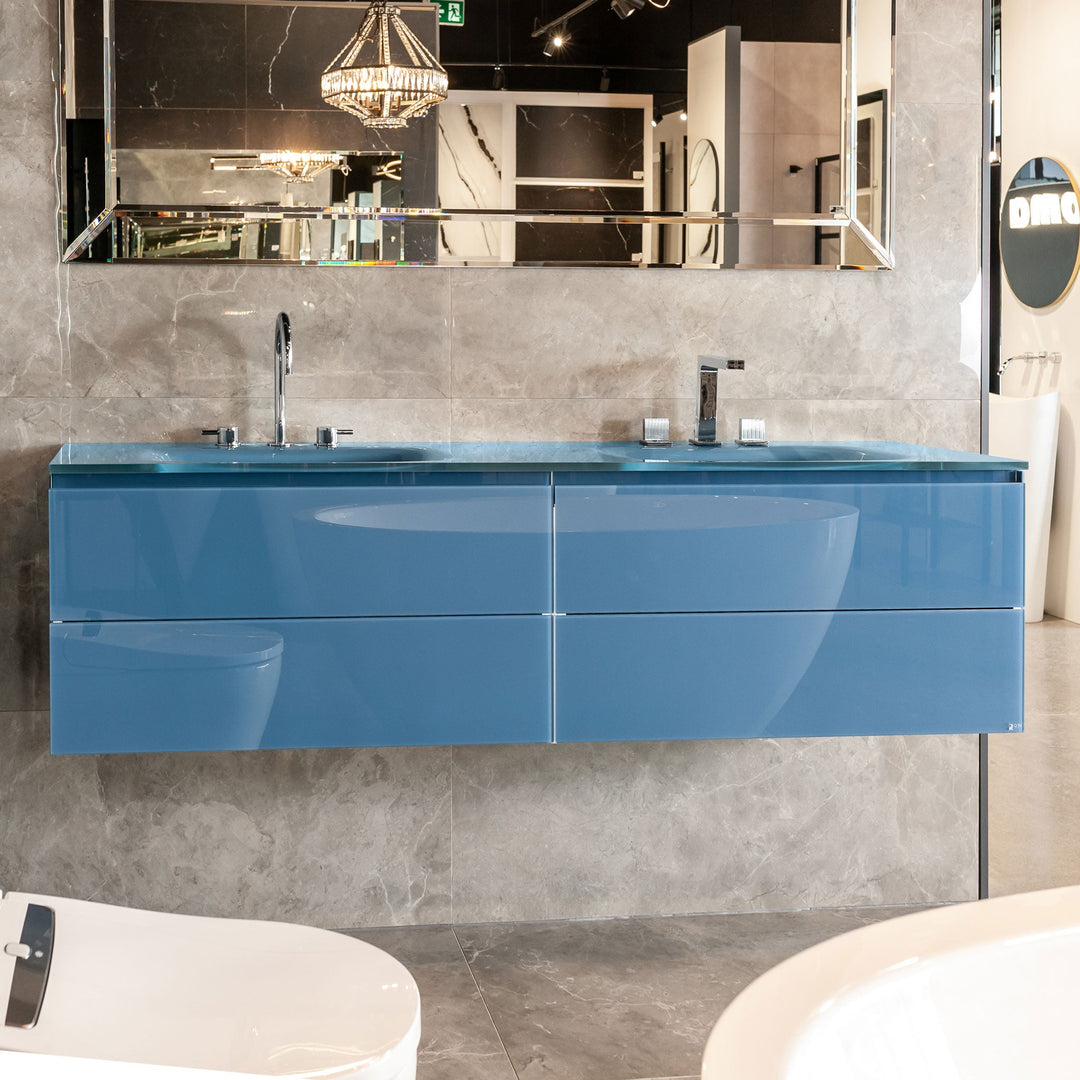 Bath Vanity Zero Double Sink Navy