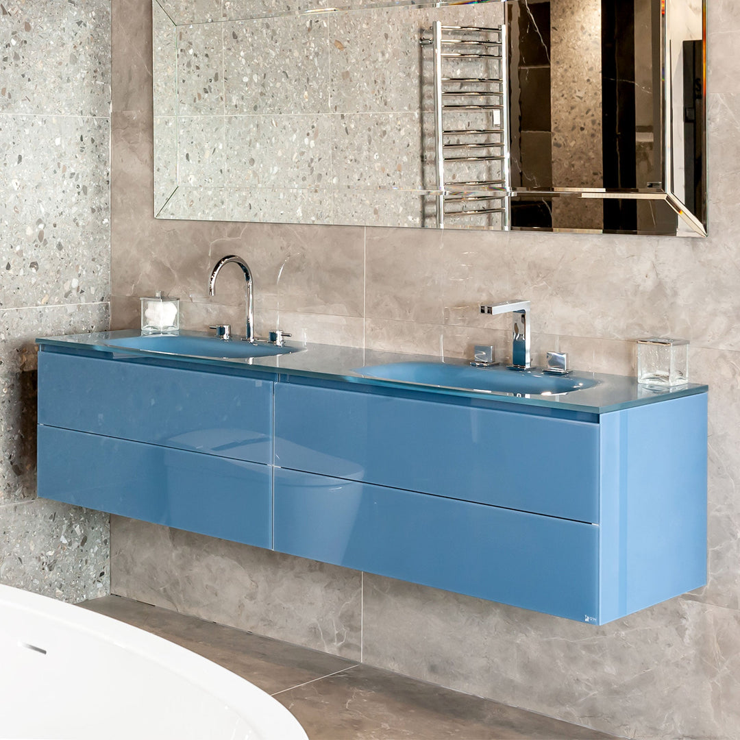 Bath Vanity Zero Double Sink Navy
