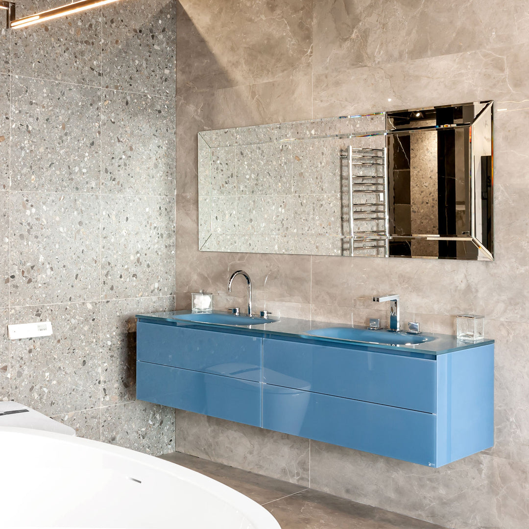 Bath Vanity Zero Double Sink Navy