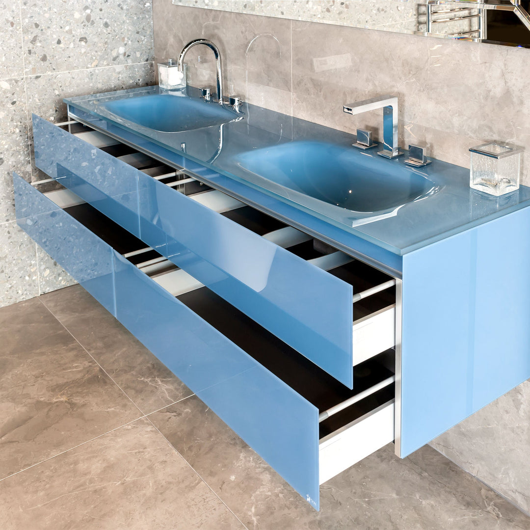 Bath Vanity Zero Double Sink Navy