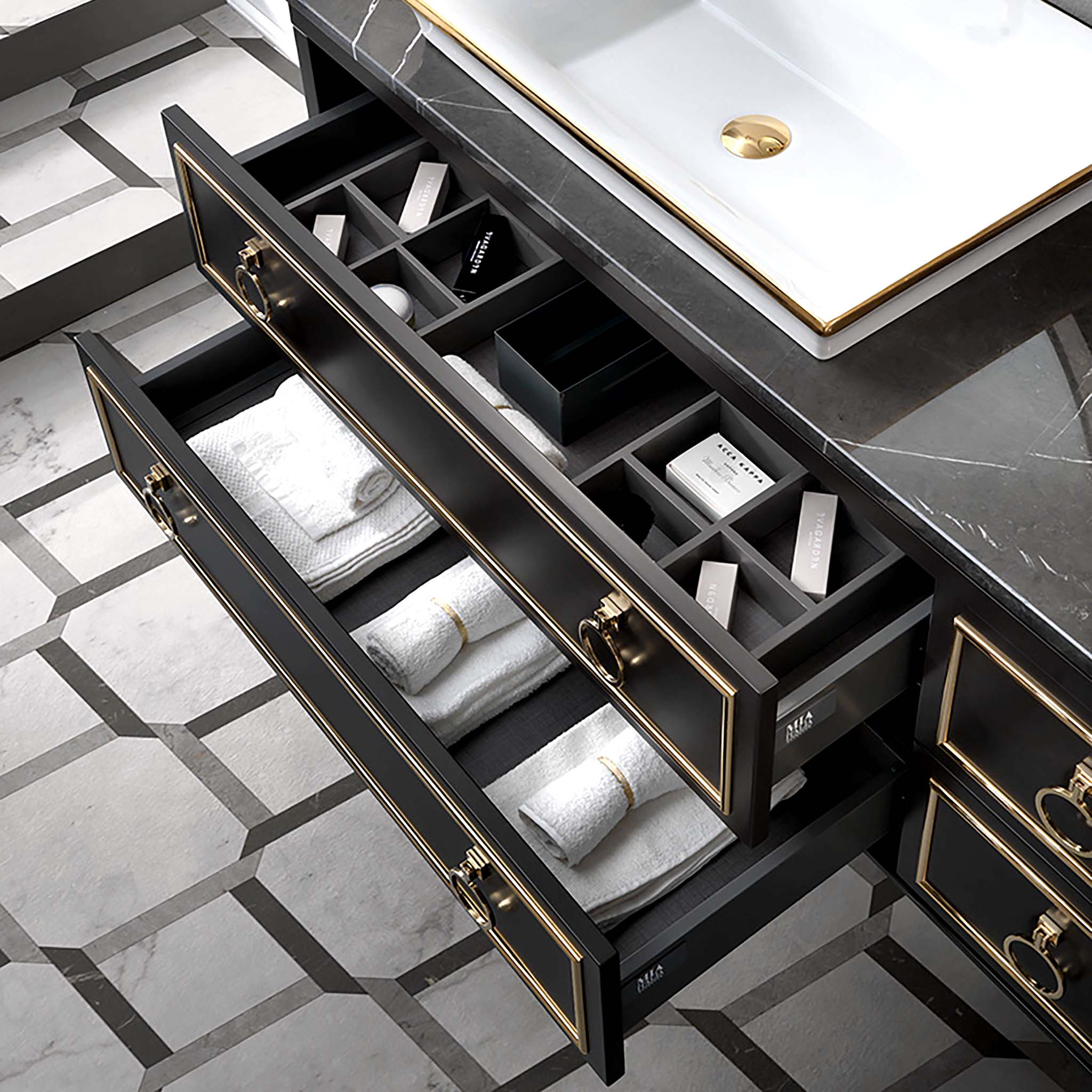 Bath Vanity Elegance Napoleon Double Sink – Canaroma Bath & Tile