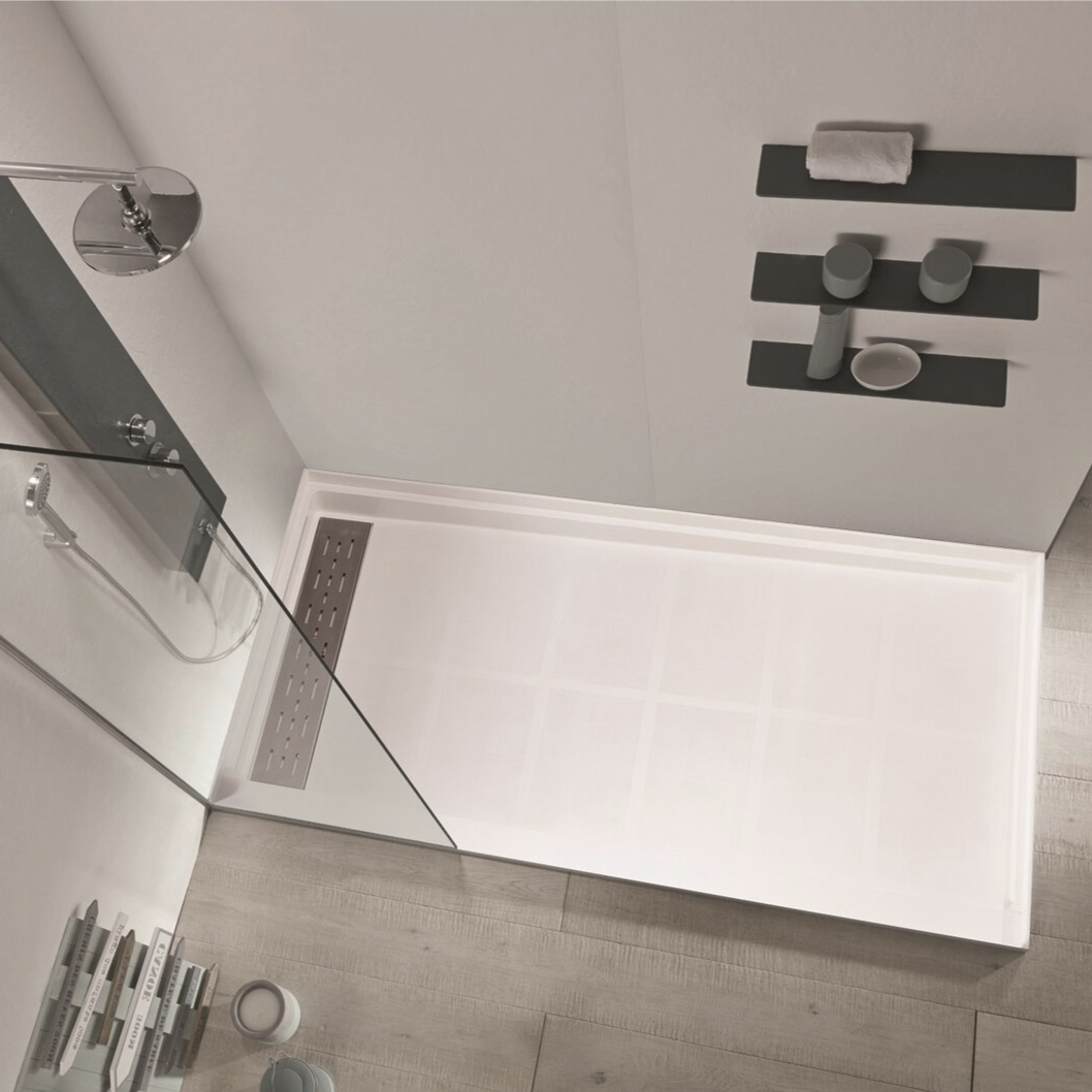 Non-Slip Linear Drain Shower Base 36"