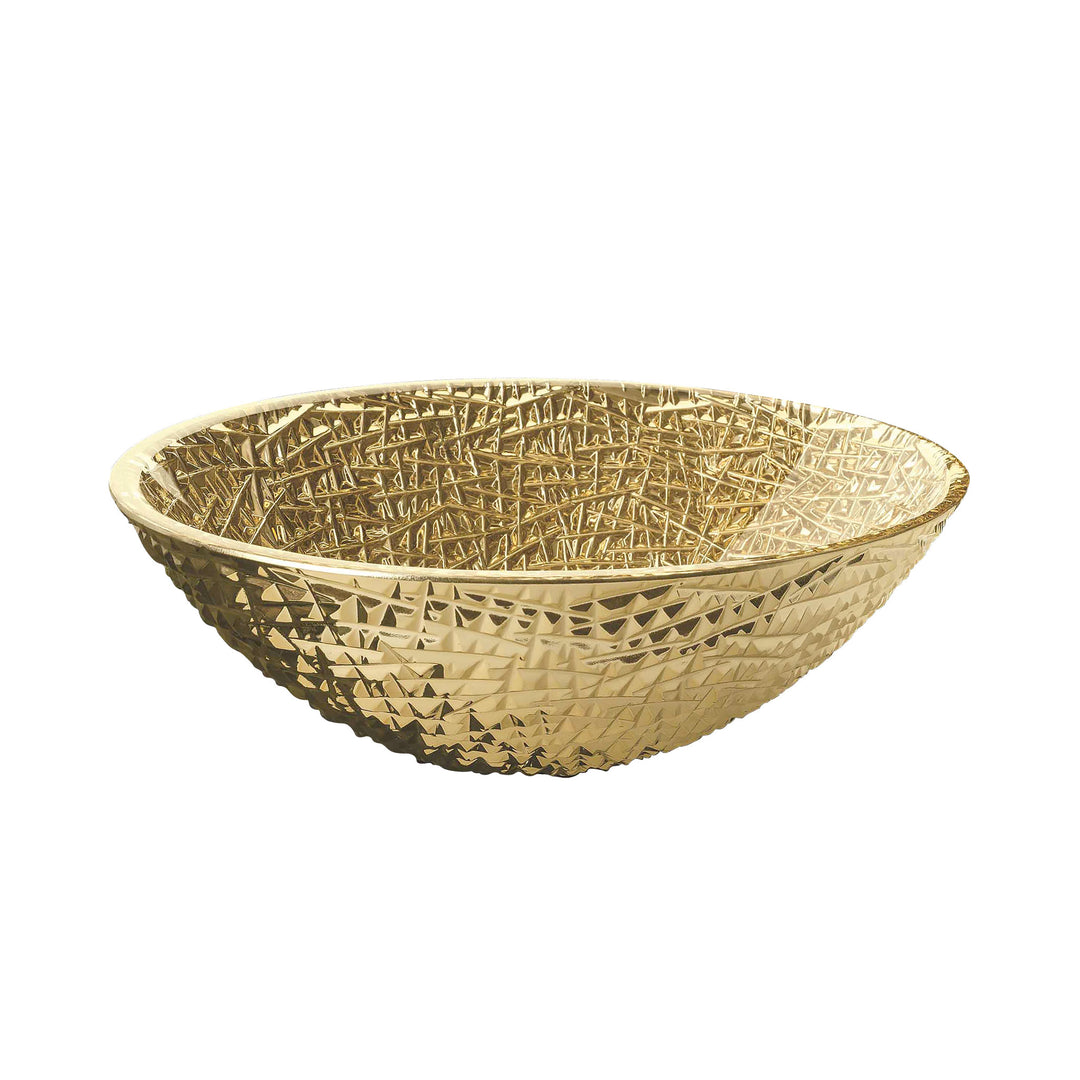 Vessel Sink Glamorous Ice Oval Lux Gold
