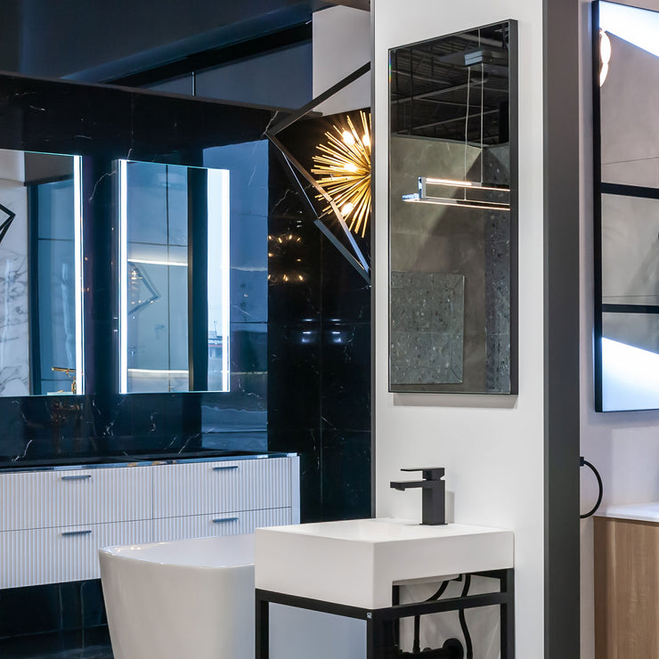 Glass Design Bathroom Mirror Black