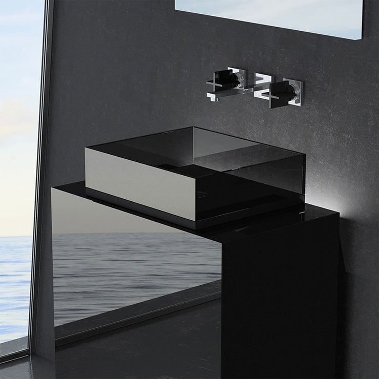 Glass Design Vessel Sink Skyline Materic
