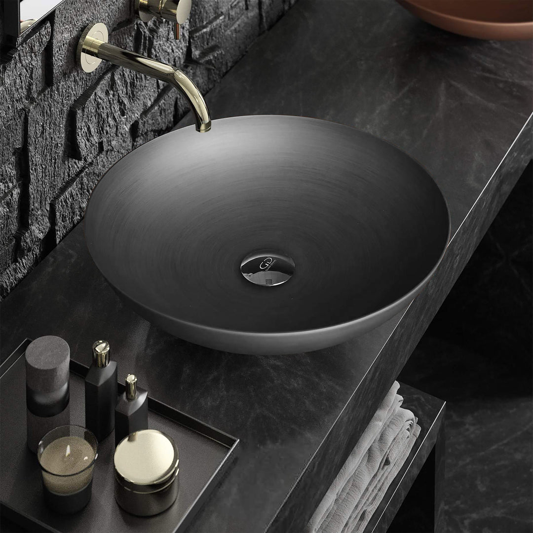 Vessel Sink Slide Old Dark Inox