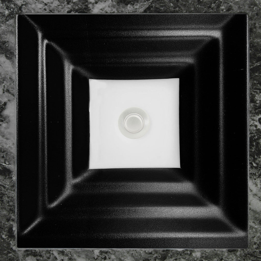 Linkasink Black with White Window Bathroom Sink