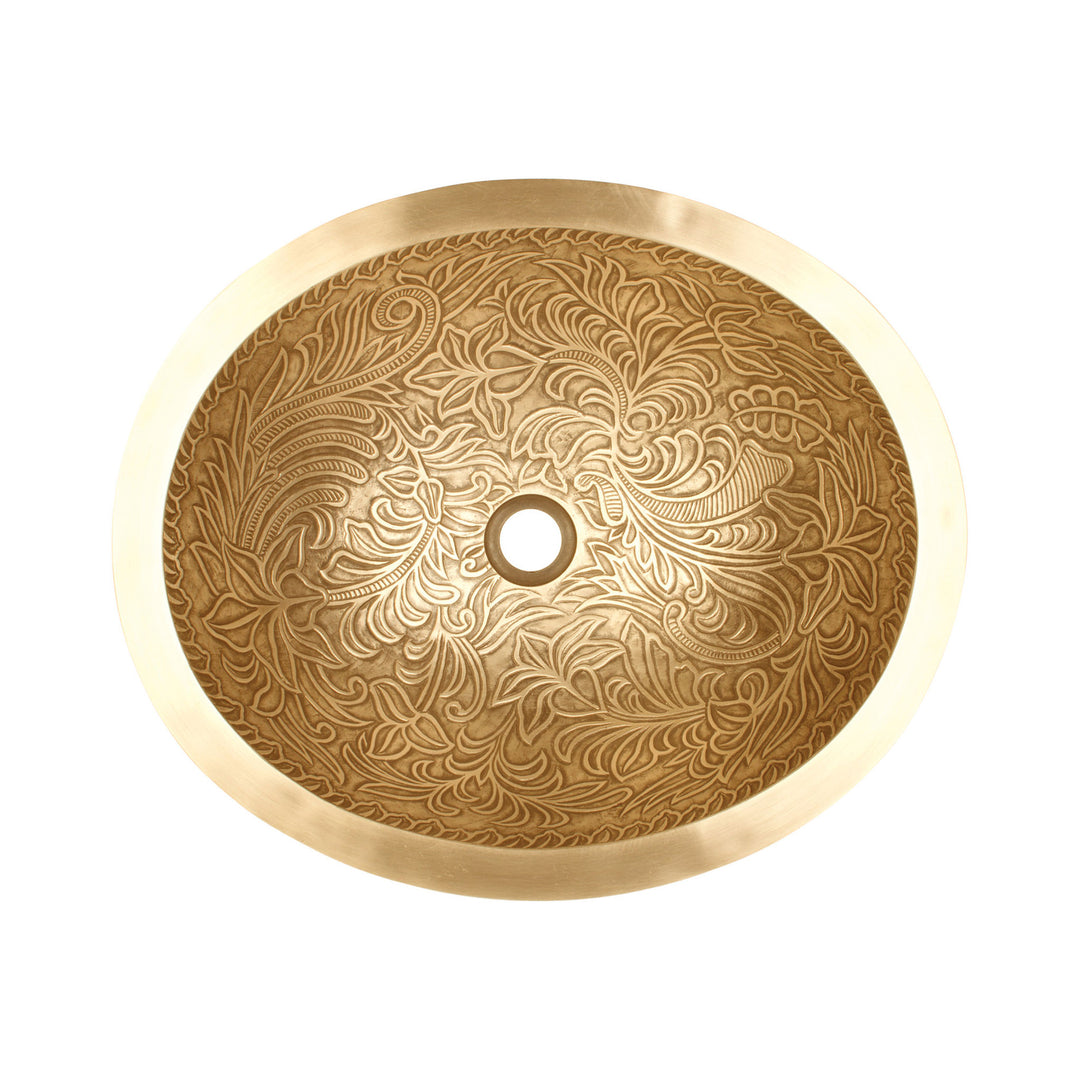 Linkasink Large Oval Botanical Bathroom Sink