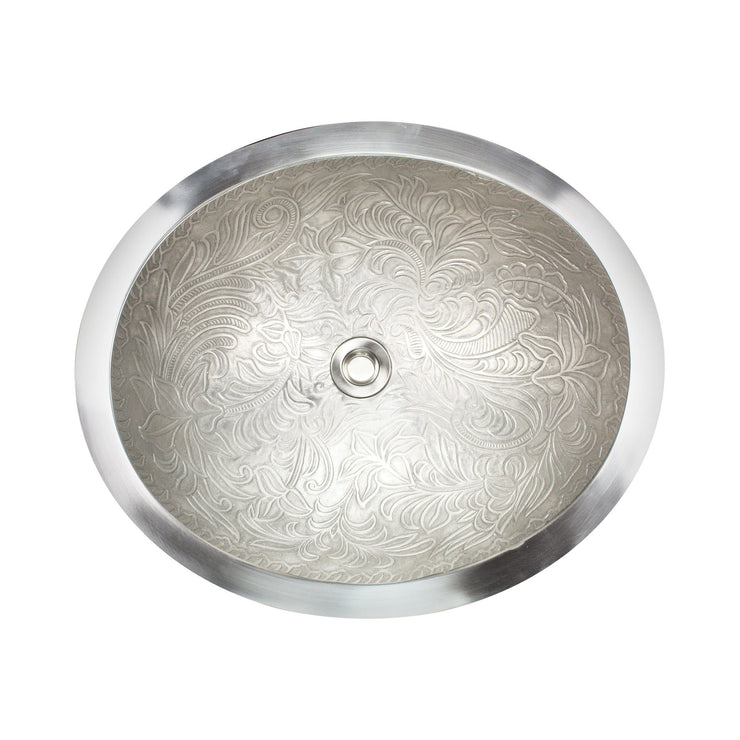 Linkasink Large Oval Botanical Bathroom Sink