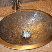 Linkasink Large Oval Botanical Bathroom Sink