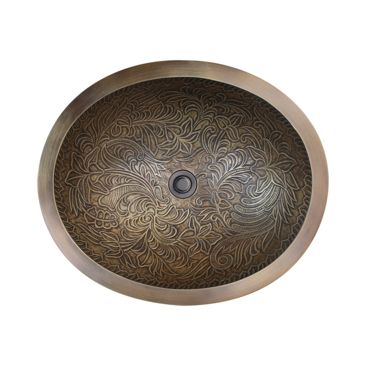 Linkasink Large Oval Botanical Bathroom Sink