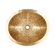 Linkasink Large Oval Brocade Bathroom Sink