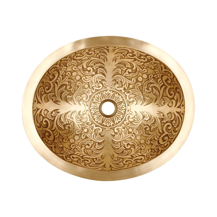 Linkasink Large Oval Brocade Bathroom Sink