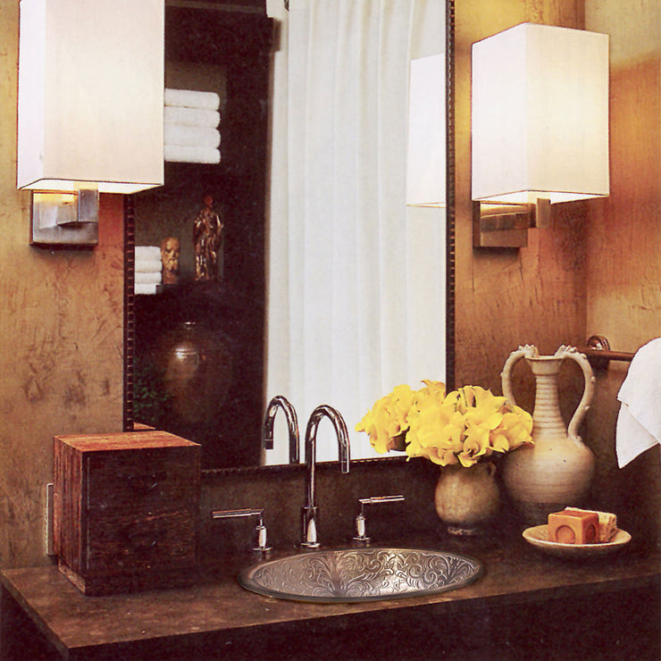 Linkasink Large Oval Brocade Bathroom Sink