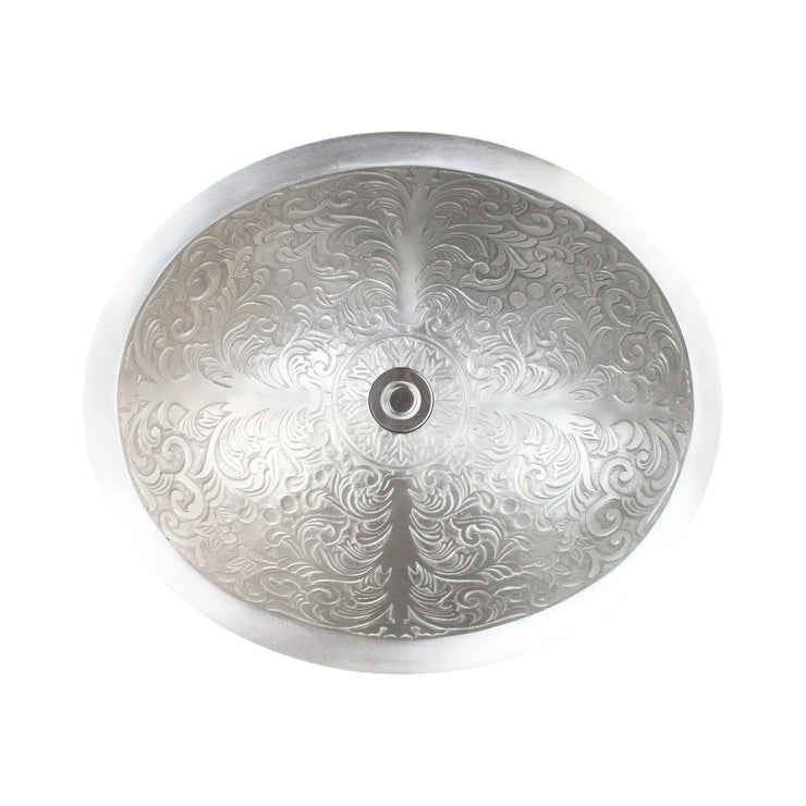 Linkasink Large Oval Brocade Bathroom Sink