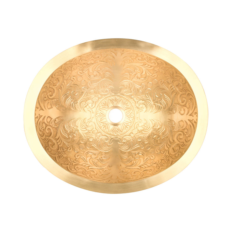 Linkasink Large Oval Brocade Bathroom Sink