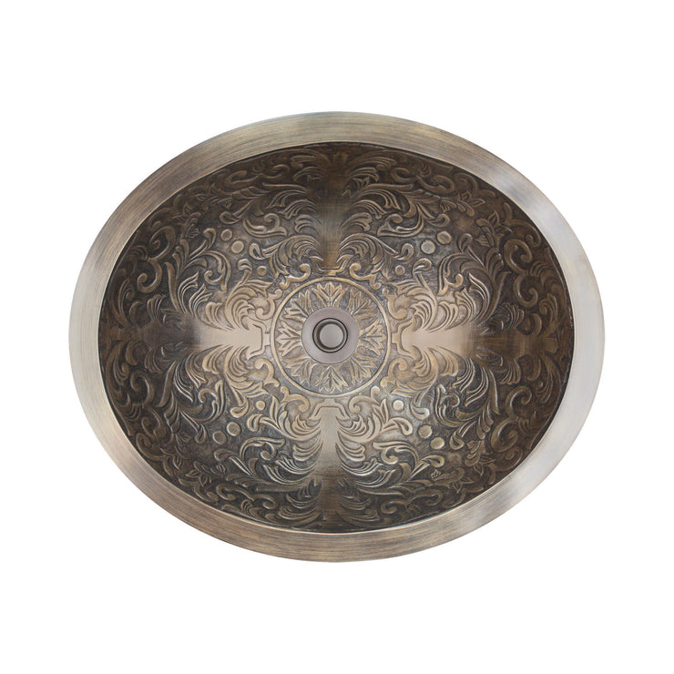 Linkasink Large Oval Brocade Bathroom Sink