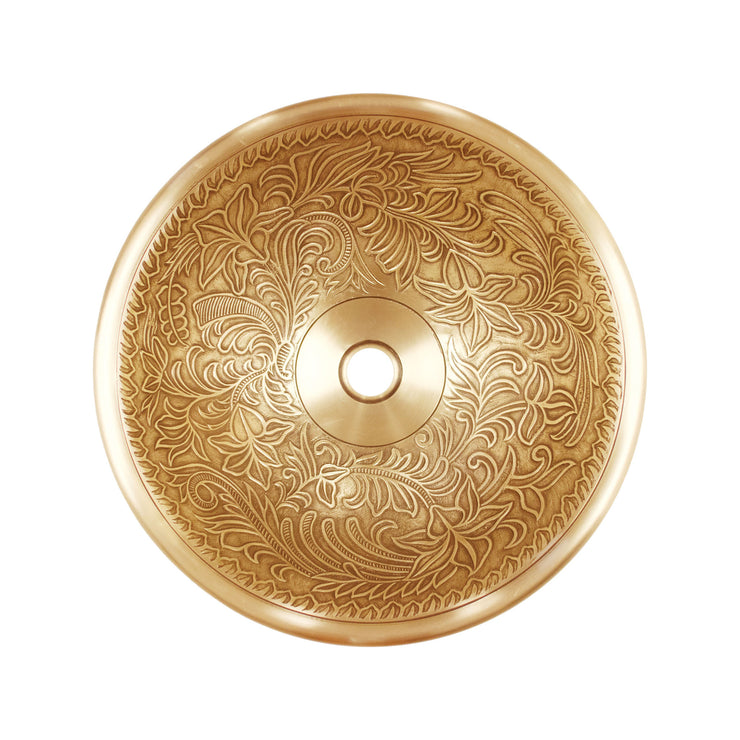 Linkasink Large Round Botanical Bathroom Sink