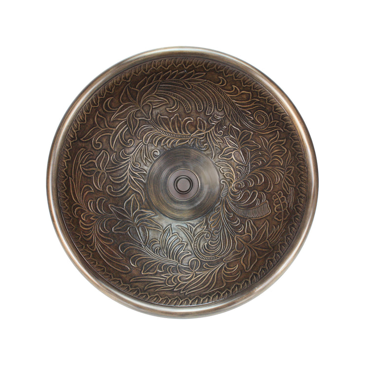 Linkasink Large Round Botanical Bathroom Sink