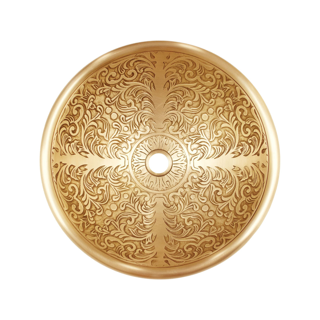 Linkasink Large Round Brocade Bathroom Sink