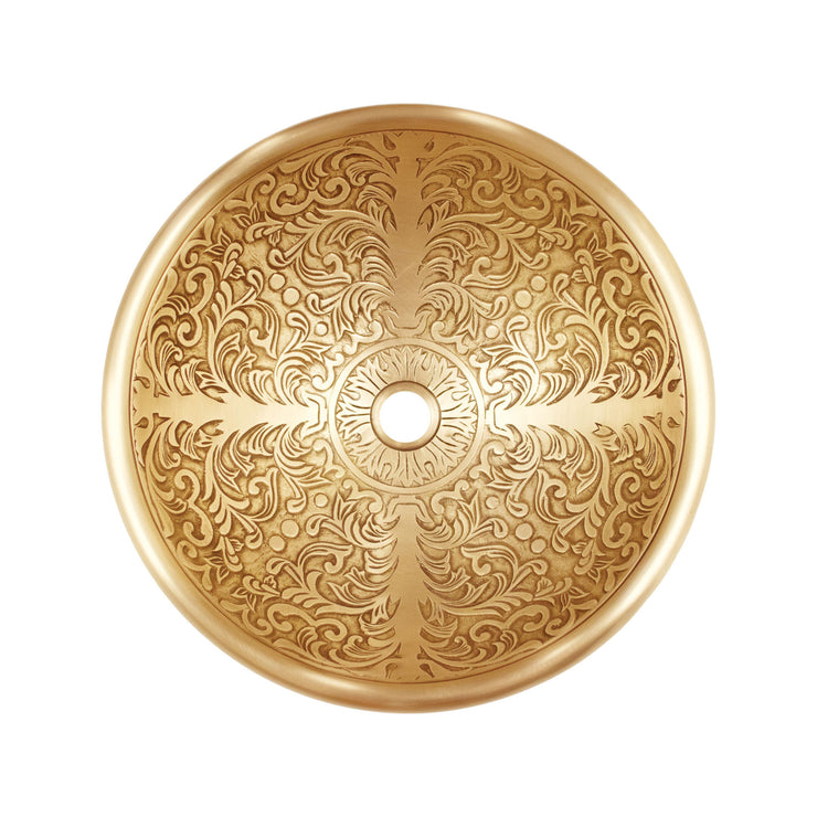 Linkasink Large Round Brocade Bathroom Sink