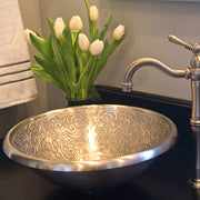 Linkasink Large Round Brocade Bathroom Sink