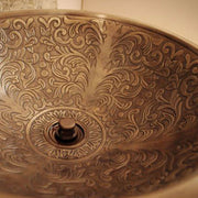 Linkasink Large Round Brocade Bathroom Sink