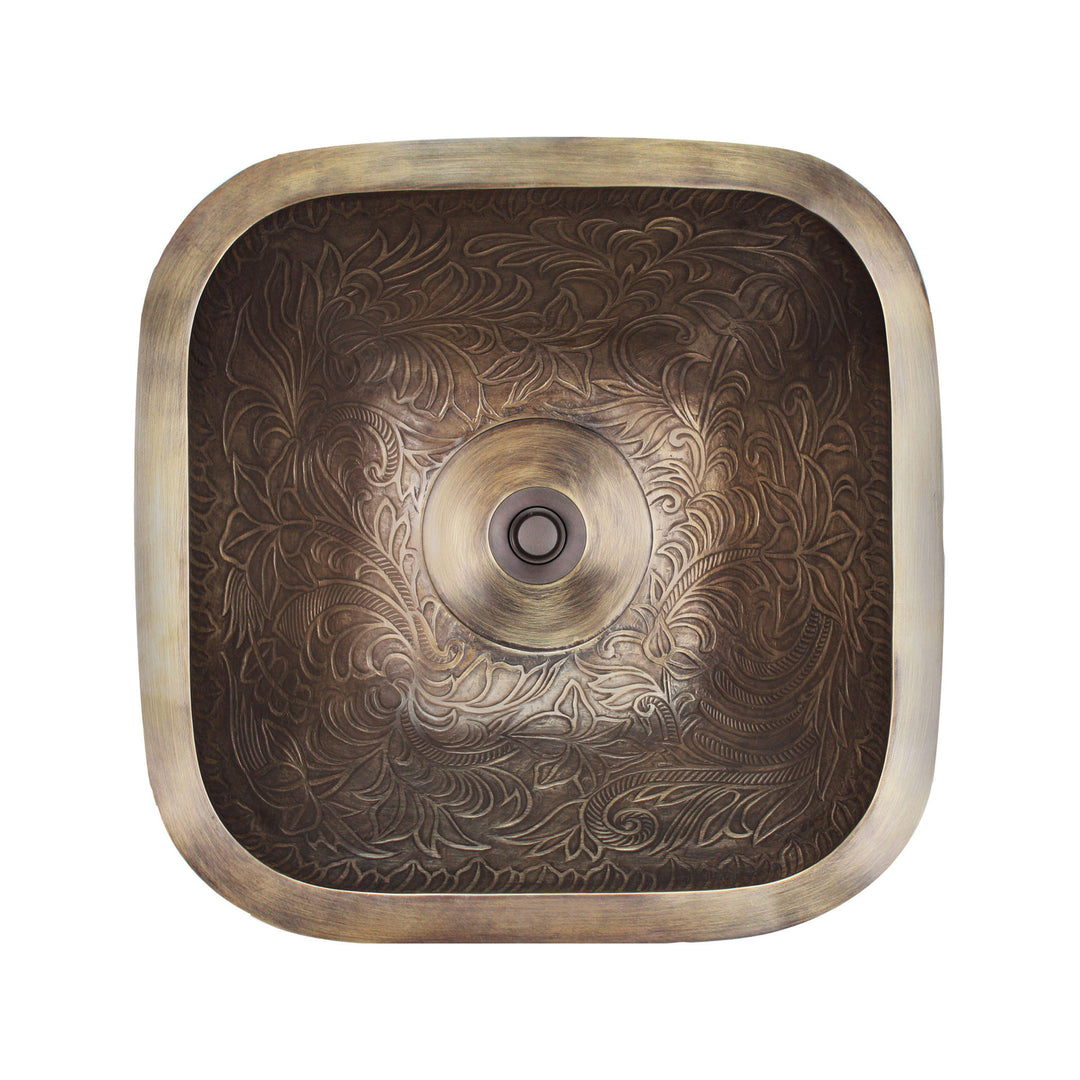 Linkasink Large Square Botanical Bathroom Sink