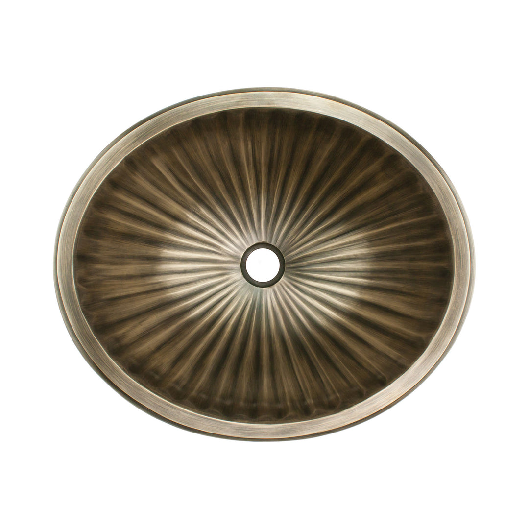 Linkasink Oval Fluted Bathroom Sink