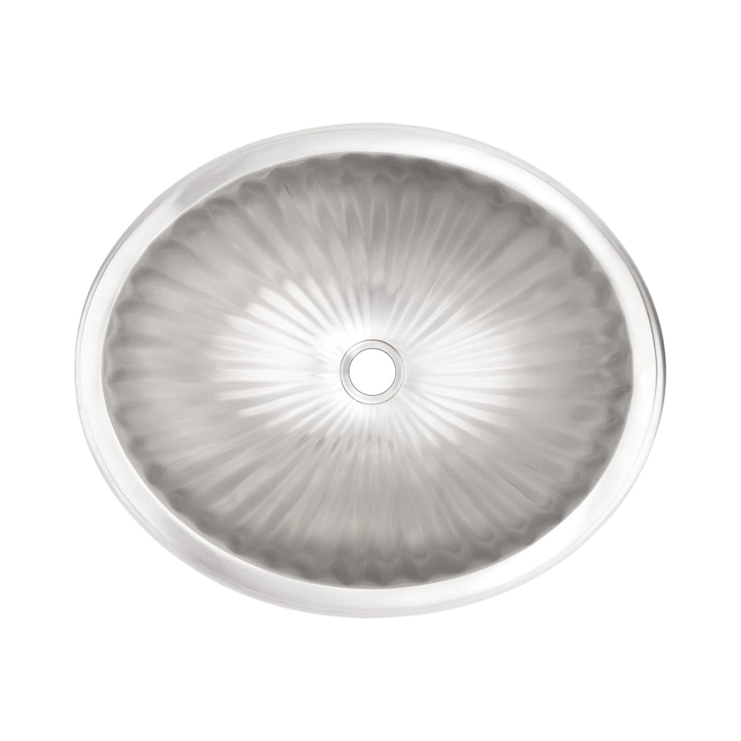 Linkasink Oval Fluted Bathroom Sink