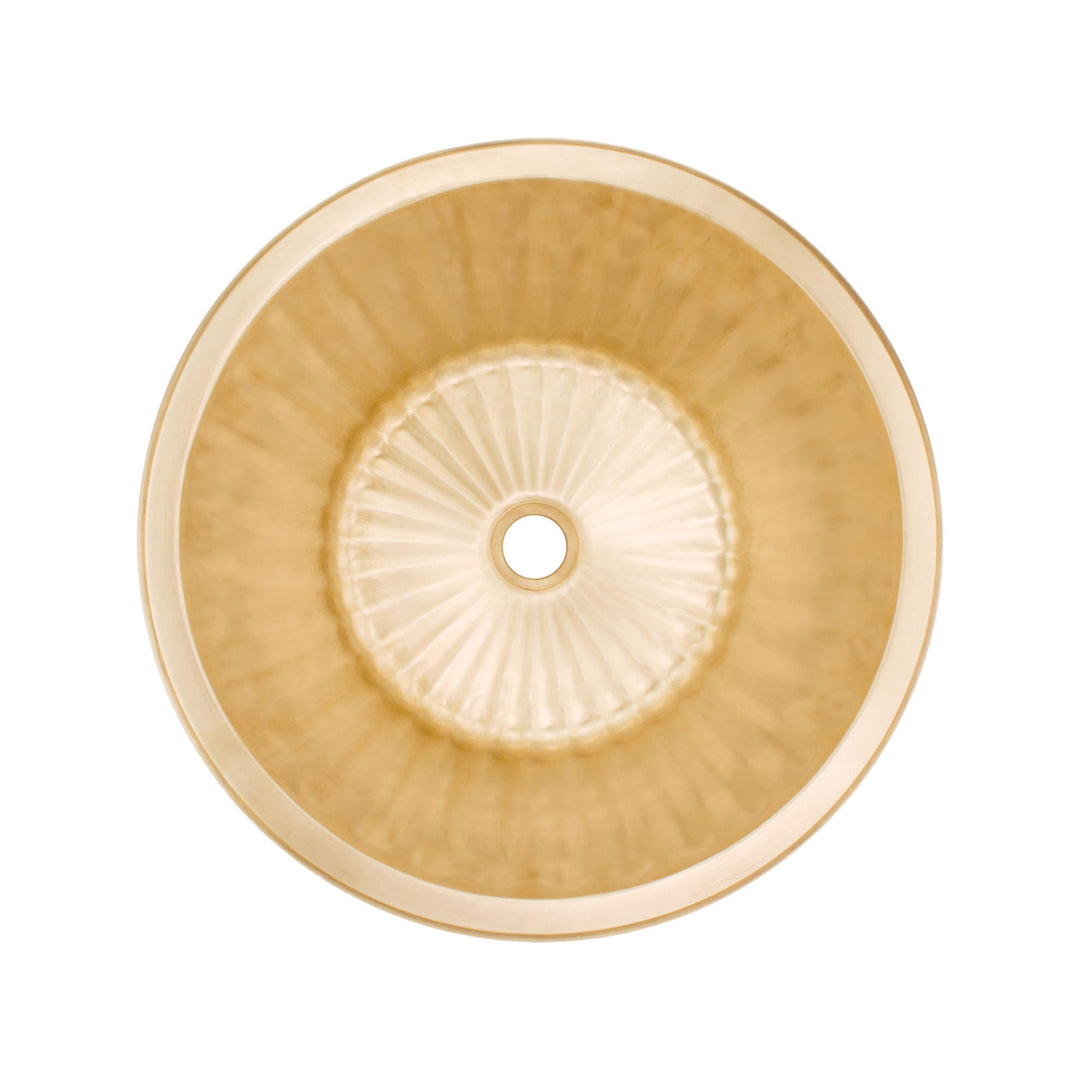 Linkasink Round Flat Bottom Fluted Bathroom Sink