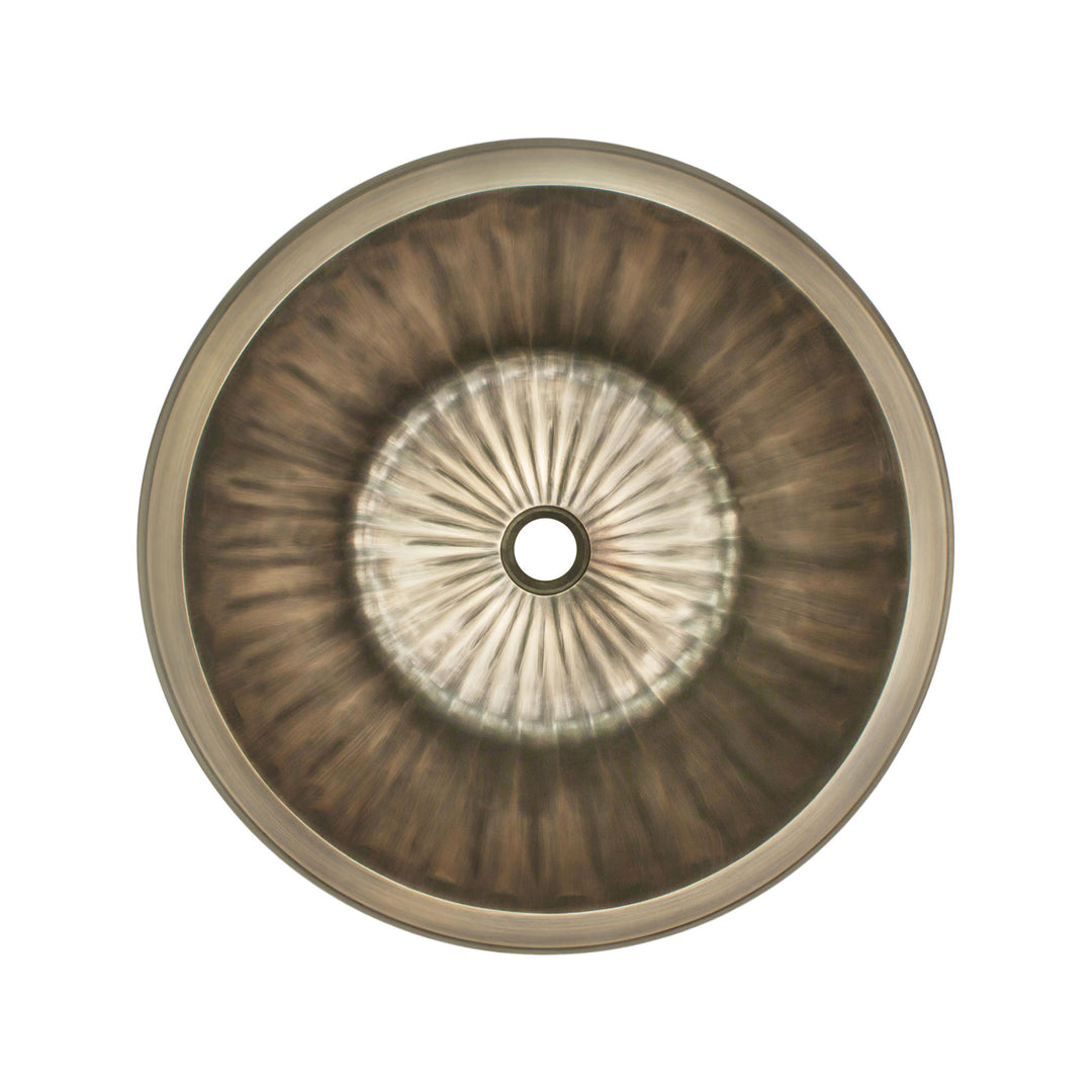 Linkasink Round Flat Bottom Fluted Bathroom Sink