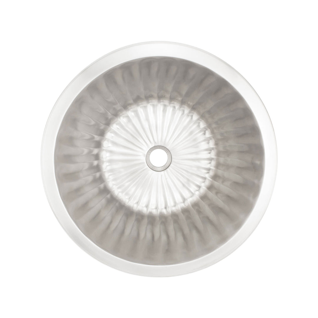 Linkasink Round Flat Bottom Fluted Bathroom Sink
