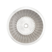 Linkasink Round Flat Bottom Fluted Bathroom Sink