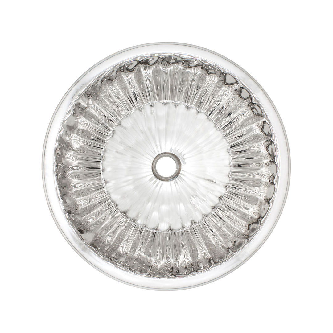 Linkasink Round Flat Bottom Fluted Bathroom Sink